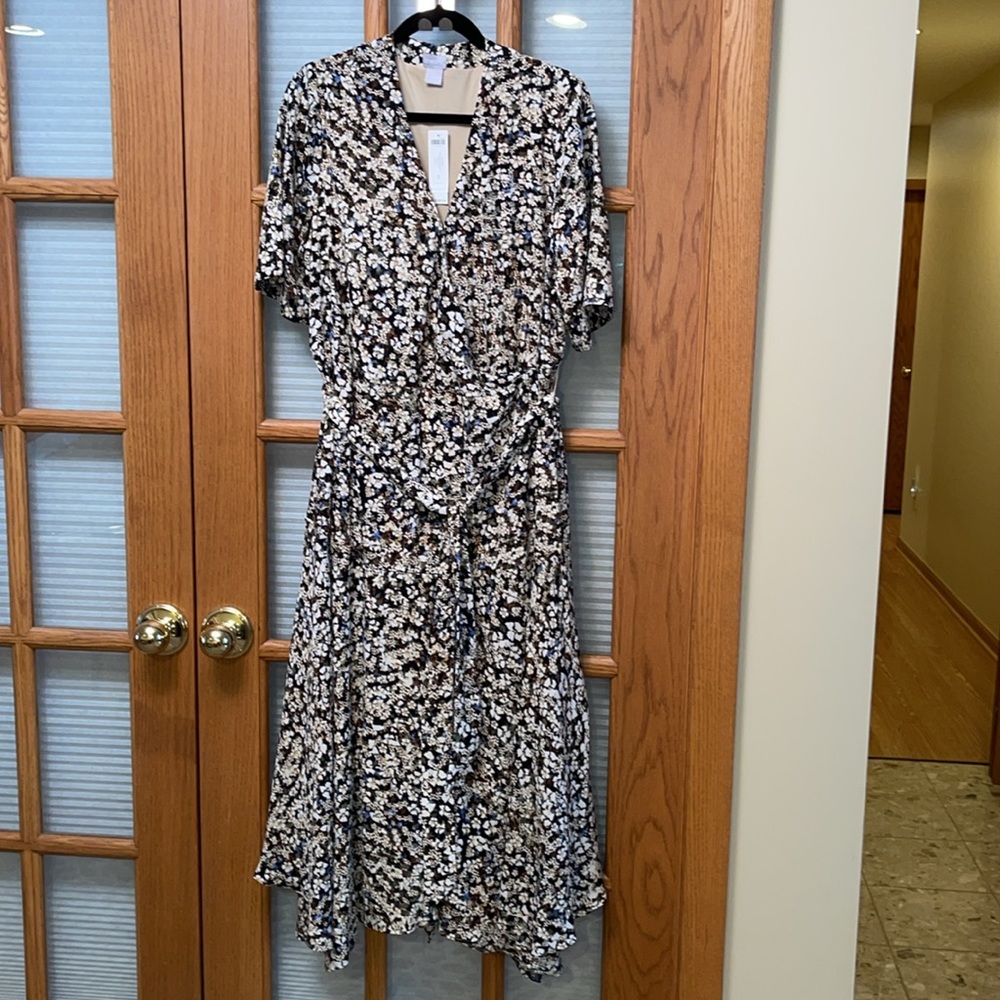NWT Chico’s 3 Wrap Midi Floral Dress
